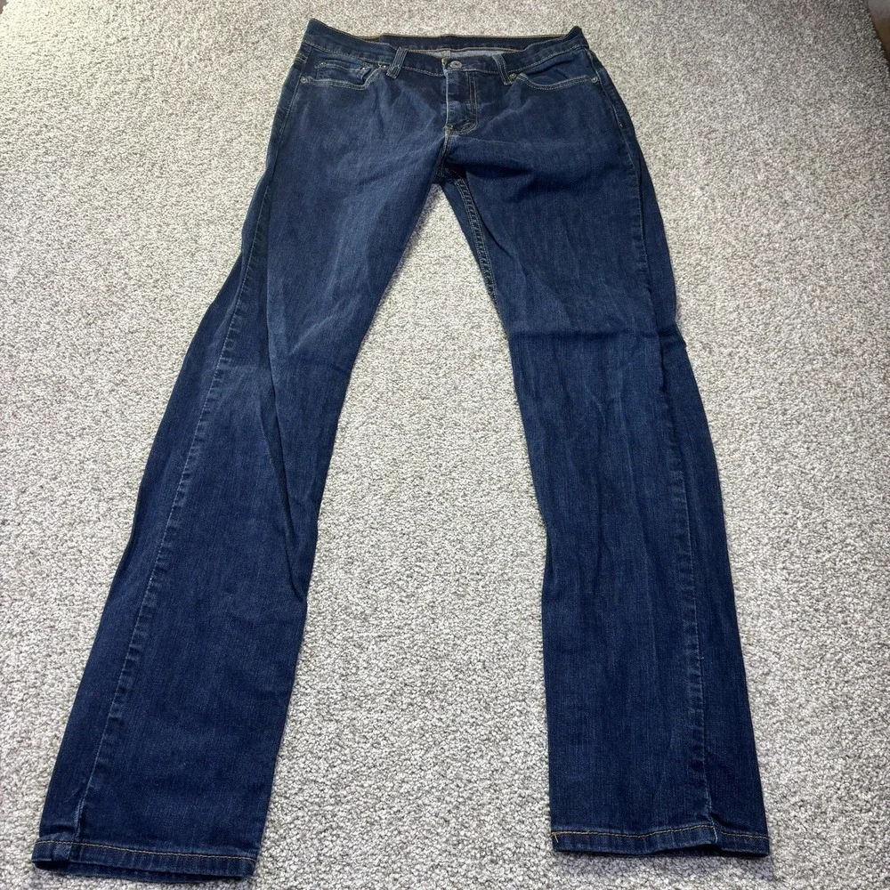 Levis 513 Jeans Mens 30x32‎ Blue Medium Wash Slim Straight Stretch Denim Pants